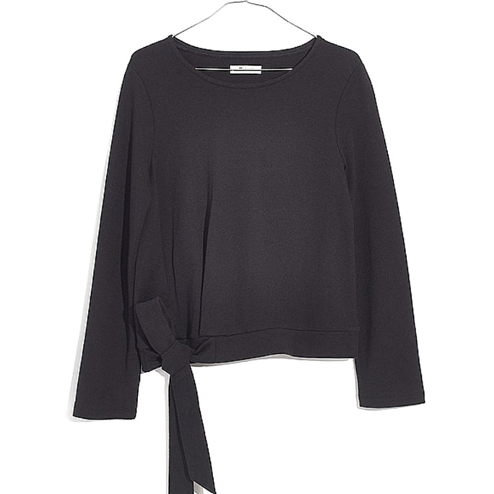 Madewell pullover soft knit sweater with side tie